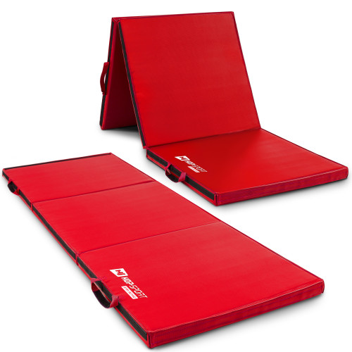 Мат гімнастичний  Hop-Sport HS-065FM 5cm red - фото №4